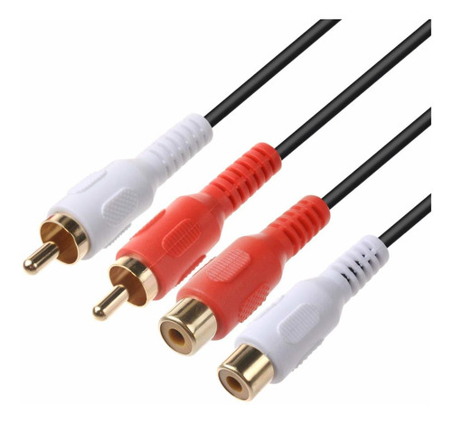 Greatlink Cable Alargador Audio Rca 2 Dama Conector Doble