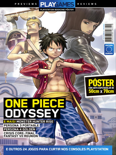 Superpôster Playgames - One Piece Odyssey, De Editora Europa. Editorial Europa, Capa Mole Em Português