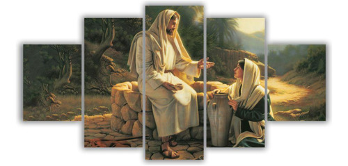 Quadro Decorativo Encontro Jesus Cristo E A Samaritana À