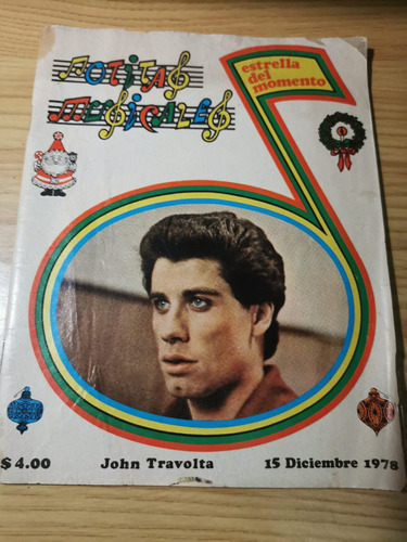 Revista Notitas Musicales John Travolta Diciembre 78
