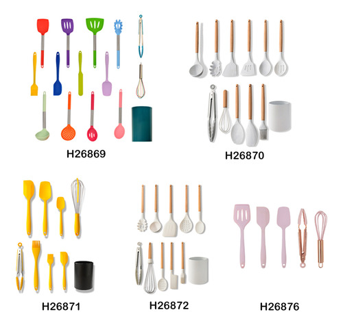 Juegos De Espátulas De Silicona Térmicas Y Antiadherentes, 5