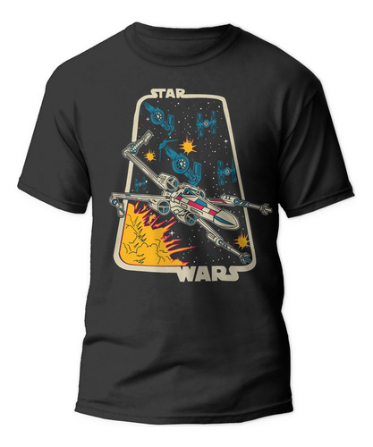 Polera Nave Espacial Retro Star Wars Moda Niño Niña Infantil