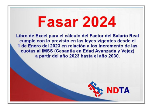 Fasar 2024, Libro Excel P/calculo Del Factor De Salario Real