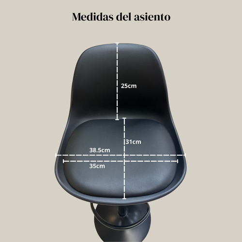 Set 4 Bancos Para Barra Eames Color Negro Satinado Negro
