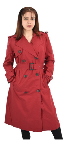 Imagen 4 de 7 de Campera Mujer Piloto Microfibra Impermeable Trench Yd 76213