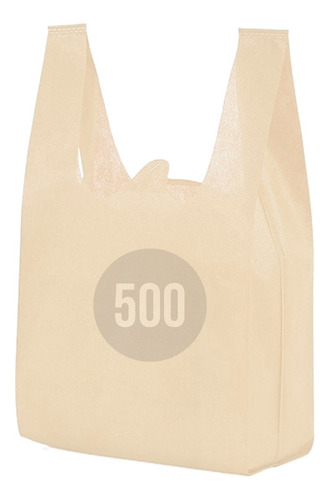 Bolsa Tnt Ecologica 50x30 500 Unds Reutilizable Beige 40grs