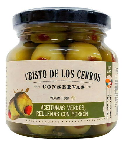 Aceitunas Rellenas Con Pimiento Morrón X 190gr - Alcaraz