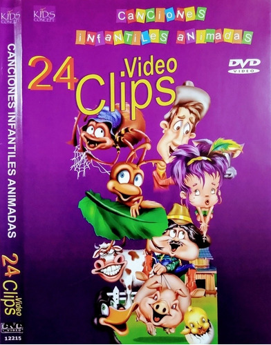 Infantiles  Canciónes Animadas 24 Videos Clips  Dvd Nuevo 