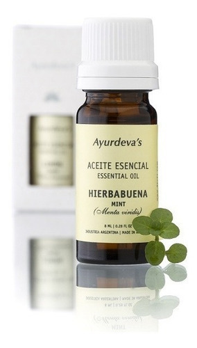 Aceite Esencial Hierbabuena Ayurdeva's 100% Puro Y Natural