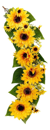 Corona Decorativa De Girasoles De Imitación Longitud 43cm