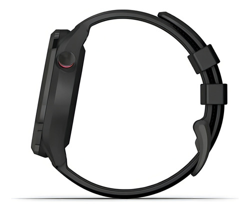 Smartwatch Garmin Approach S42 tela de 1.2" com pulseira de silicone cor black y caixa color gunmetal