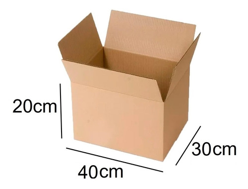 Cajas Cartón Corrugado 40x30x20 X 25 Uni Embalaje Mudanzas