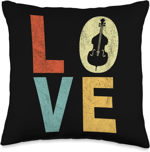 Love Cello Er Cellist Orquesta Músico Retro Throw Pill...