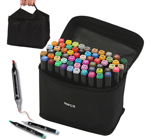 Juego De 60 Rotuladores Multicolores Para Pintar Y Dibujar D