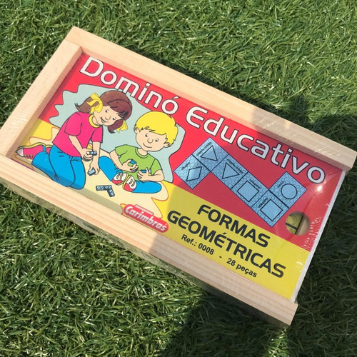 Imagem 2 de 4 de Dominó Formas Geométricas Brinquedo Educativo