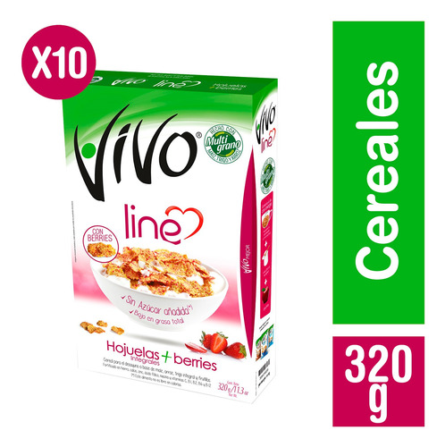 Vivo Pack 10 Und - Cereal Line Berries - 320 Grs
