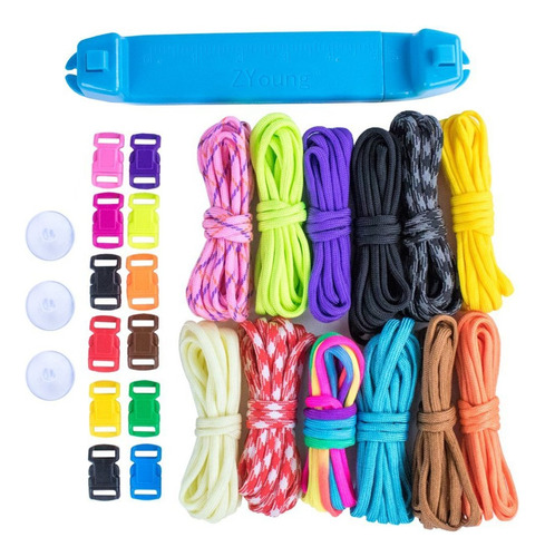 Kit Trenzado De Paracord Cuerda De Paracaídas Tejida Para Pu