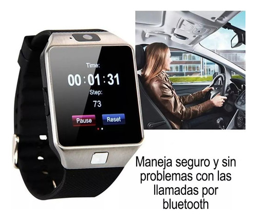 Smartwatch Dz09 Comerliv Camara 3mp Bluetooth Alt Definicion Blanco Blanco Plateado