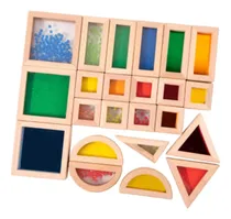 Comprar Wooden Building Blocks Fine Motor Skill Stacking 23  Pieces