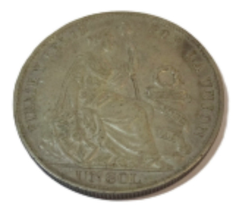 Moneda Peruana Un Sol 1895 Plata 9 Decimos Finos Colección