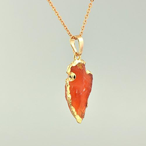 Collar Con Colgante En Forma De Flecha De Cristal Curativo D