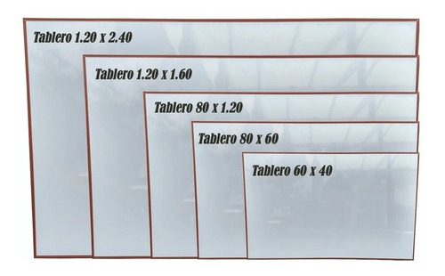 Tablero Cuadricula  120cm X 240 Cm Perfil En Aluminio