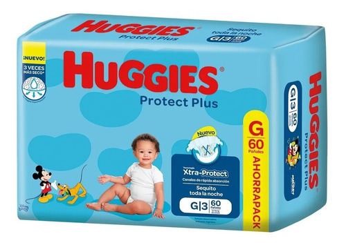 Pañales Huggies Protect Plus Pack Ahorro Todos Los Talles