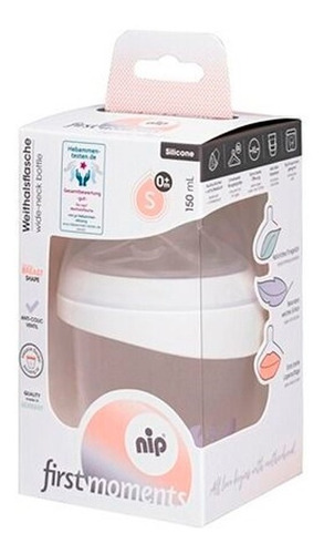 Mamadera Moment Cuello Ancho Panda 270 Ml. Nip