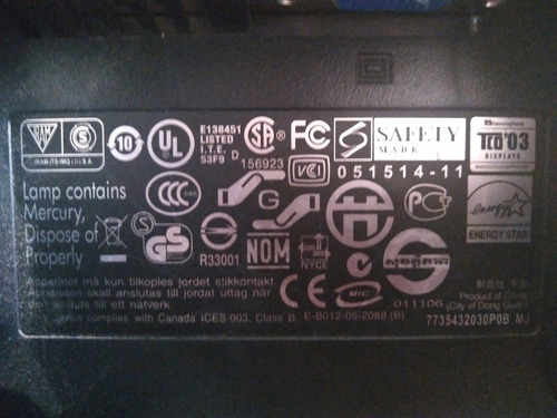 Monitor Hp L1706 (Usado)