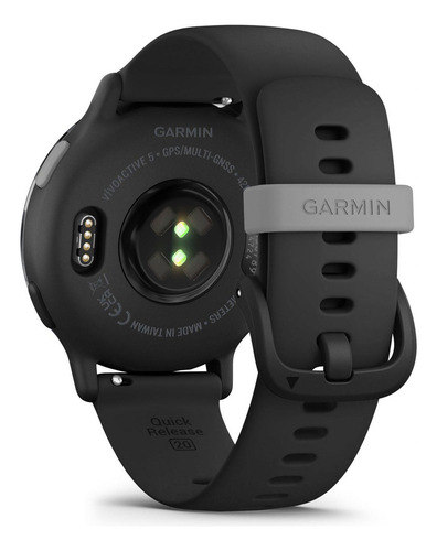 Reloj Garmin Vívoactive 5 Slate de aluminio negro, caja negra, correa negra, bisel negro
