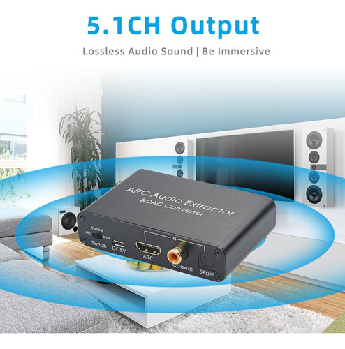 Adaptador De Audio Arc De 192 Khz, Extractor De Audio Hd Dig