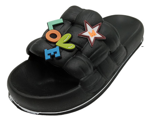 Sandalia Dama Slide Tipo Pantufla Pines Moda Tallas 23 Al 26