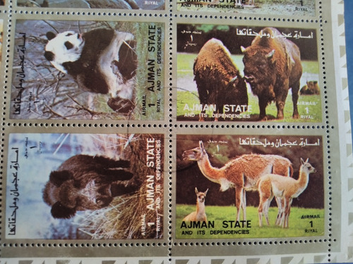 Estampilla Antiguas De Emiratos Árabes Unidos Animales X 16 (Usado)