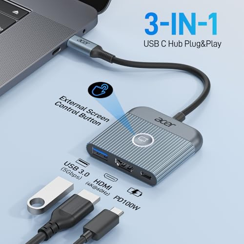 Adaptador Usb C A Hdmi Adaptador Hdmi A Tipo C 4k60hz Con Fu