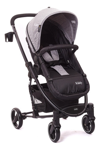 Cochecito Convertible En Moisés Coche Solo Kiddy Alfa- Color Gris Chasis Rojo/Negro