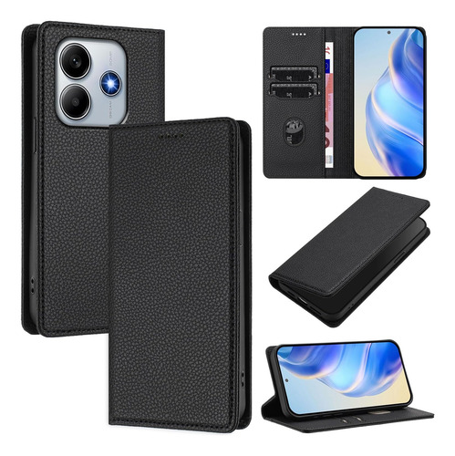 Funda Protectora Magnética De Piel Sintética Con Tapa Para Xiaomi Poco M7 Pro 5g