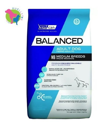 Vital Balanced Adulto Medium X 20 Kg- Envio Gratis Solo Z/o