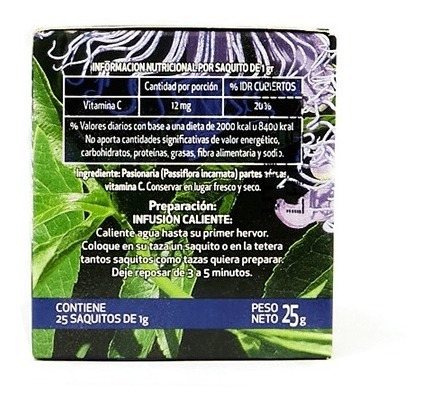 Imagen 3 de 3 de Té De Pasionaria Hierbas Del Oasis Pack X 3 Cajas