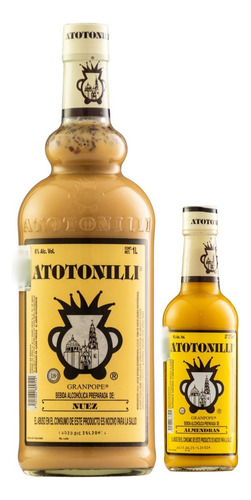 Rompope Atotonilli Nuez 1000 Ml Con Almendras 50 Ml
