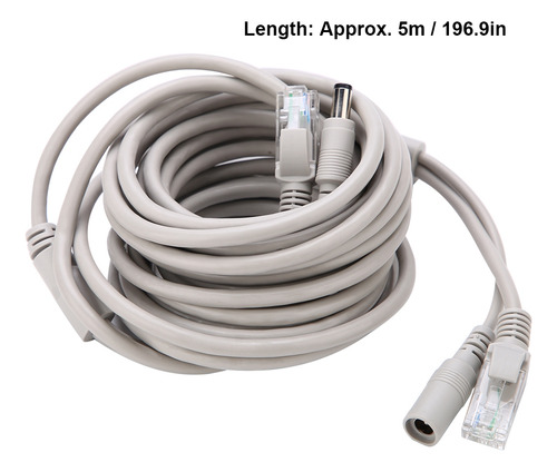 Ahdp Cable Ethernet De 5 M/10 M/15 M/20 M Rj45+dc Cctv Para