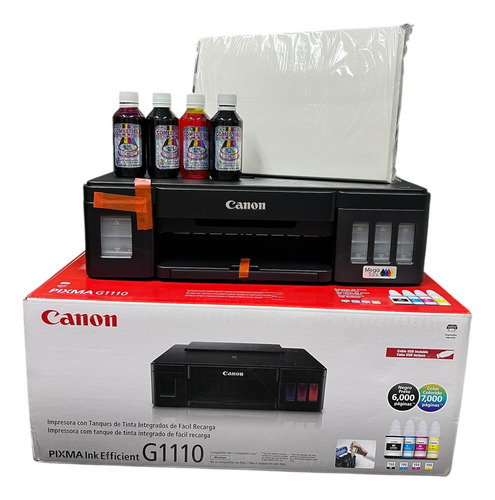 Impresora Comestible Canon Con Tintas Y Obleas Super Kit Negro