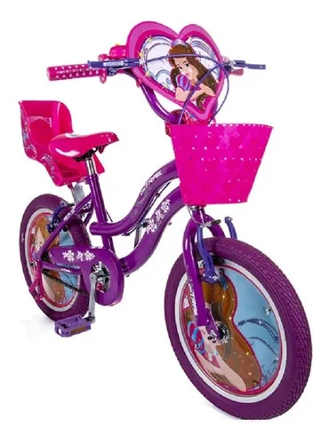 Bicicleta Ontrail Girl Amore Niña Rin 20 Canasta Portamuñeca