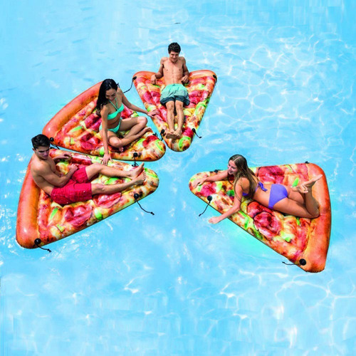 Colchoneta Inflable Pizza Intex 58752 175x145 Cm Cc Color Amarillo