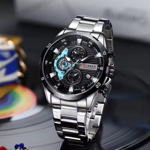Reloj Curren 8402 para hombre calendario reloj de cuarzo de negocios
