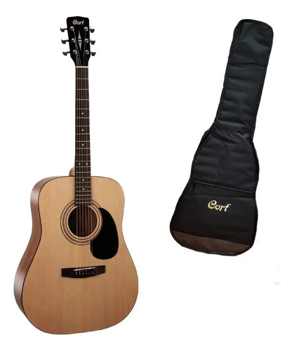 Guitarra Acústica Cort Ad810 Open Pore Funda 