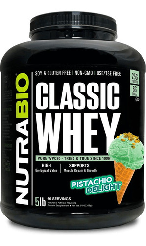 Proteina Classic Whey 5 Lb Pistacho Delight - Nutrabio