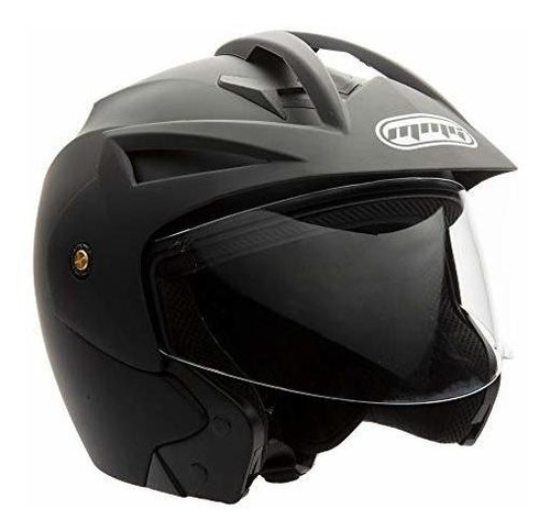 Casco Moto Mmg Modelo 20, Abatible, Negro Mate - Pequeño