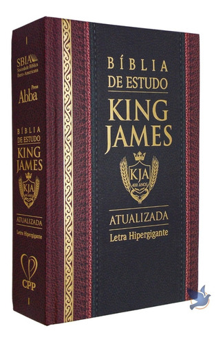 Bíblia De Estudo King James 1611 Capa Dura | Bordô E Preta