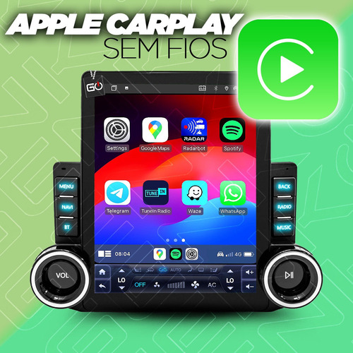 Multimídia Tesla Octacore 4+64gb Frontier 17/23 Carplay Gps