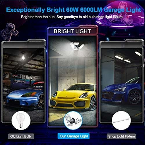 Imagen 2 de 9 de Falive Garage Lighting Luces Led Para Garaje 6000lm Luz De G